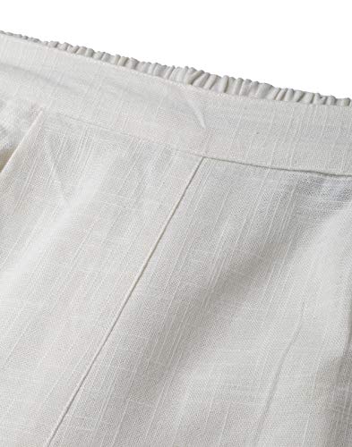 Image of Yash Gallery Women's Regular Fit Mid Rise Solid Cotton Slub Ankle Length Regular Trouser Pant