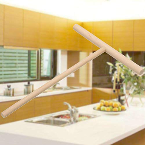 PIXNOR Espalhador de crepe, espalhador de massa de panqueca de madeira, espalhador em forma de T par