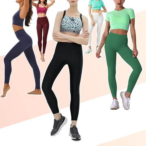 Mallas deporte mujer con elasticidad premium para yoga sin transparencias 5