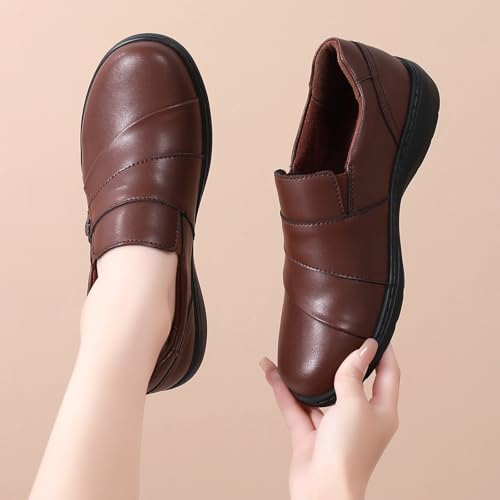 Image of QAE Loafers for Women Orthopedic Shoes Comfortable Slip-Ons Work Flats Womens Business Casual Dress Penny Loafers