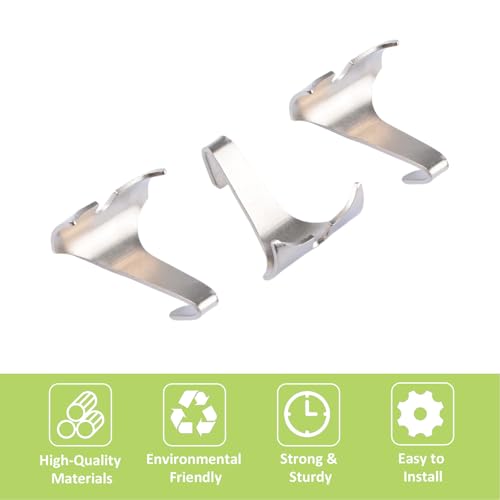 Image of 20Pcs Picture Rail Hooks, Picture Rail Hangers Heavy-Duty Molding Hanging Hooks for Wall Hanging Exhibition Art Gallery(Silver)