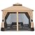 MASTERCANOPY 10x10FT Outdoor Patio Gazebo with Double Roofs, Mosquito Netting and Privacy Screens for Backyard, Garden, Lawn, Beige