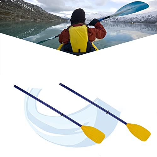 EIMSOAH PVC Kayak Paddle,Lightweight High Strength,Inflatable Boat Oars,1 Pair Detachable Canoe Paddle Ribbed French Oar Setfor Rowing, Floats on Water, fit for Travel Use