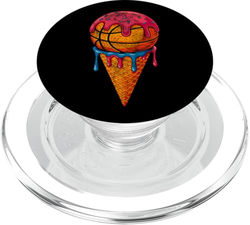 Pallacanestro Ice Cone Fun Drip Sprinkles PopSockets PopGrip per MagSafe crema