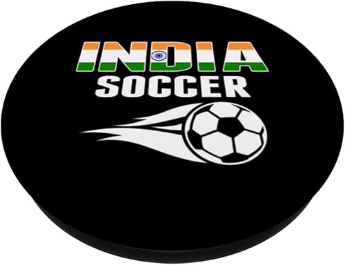 Miniatura 2 de Proud India Soccer Fans Jersey Pride Indian Football Lovers PopSockets Swappable PopGrip