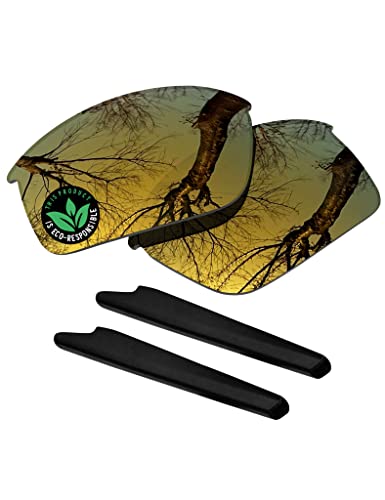 Image of Raydi Polycarbonate Replacement Lenses & Earsocks for Oakley Bottle Rocket OO9164 Sunglasses
