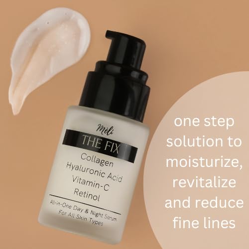 Miniatura 3 de The Fix 4 en 1 suero hidratante facial con colágeno, ácido hialurónico, vitamina C y retinol, fórmula antienvejecimiento día y noche para suavizar,