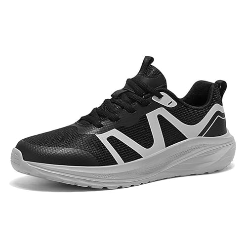 Sudychen Zapatillas Deportivas para Gimnasio Hombre Running Ligeros y Cómodos Zapatos para Correr Caminar Negras