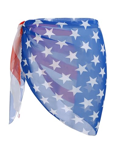 Image of ZAFUL Boho Beach Cover Ups for Women Sarong Coverups Sheer Bikini Chiffon Wraps Skirts for Swimwear