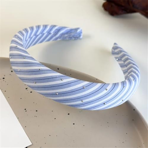 Azedssw Beach Striped Headband - Twill Fabric Sponge Hair Hoop