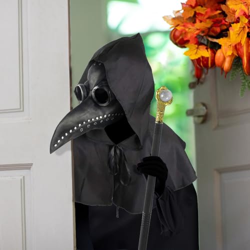 Artcreativity Plague Doctor Halloween Costume For Kids - Halloween Plague Doctor Costume Set With Mask, Hood And Gloves - Steampunk Plague Doctor Mask thumb #6