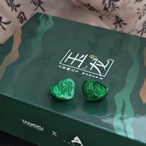 Image of TANGZU Wan'er S.G II Jade Dragon in Ear Monitor, Gaming IEM Earphones, HiFi Wired Earphones with Silicone Headphone Organizer, Tang Sancai Wide Bore Eartips, Tangle-Free Detachable Cable(3.5mm