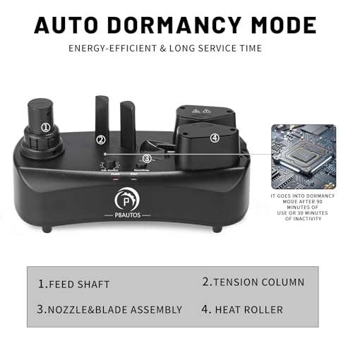 P PBAUTOS QH-300 Air Pillow Machine, Portable 110V Air Cushion Maker with 7.2-7.8 ft/min Speed, Includes 300m Free Test Film Roll, Black - Image 3