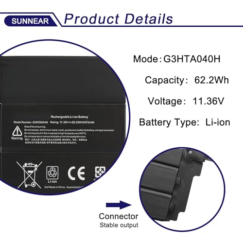 Image of G3HTA040H G3HTA041H Battery for Microsoft Surface Book 2 15' Model 1793