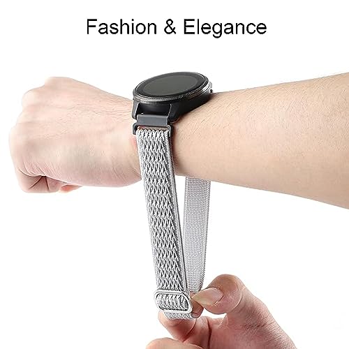 EverAct 5PACK 20mm Elastic Straps Compatible with Garmin Vivoactive 5,Nylon Soft Elastic Fabric Wristband for Venu/Venu 2 Plus/Venu Sq,Forerunner 245/645/55 - Image 4