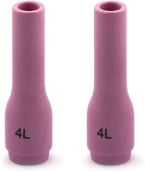 WeldingCity 2-pk LONG Alumina Ceramic Cup 796F71 #4, 1/4" for Regular Setup in TIG Welding Torch 9, 20 and 25