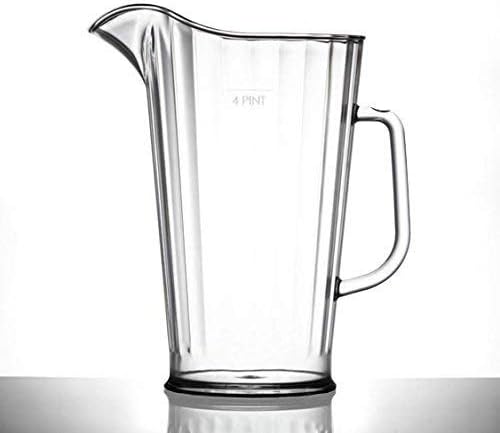 Plastic Jug 4 Pint | Classic Large Plastic Jug | Pimms Jug | Virtually unbreakable - Quality Catering Products by BBP - Manufactured in the UK