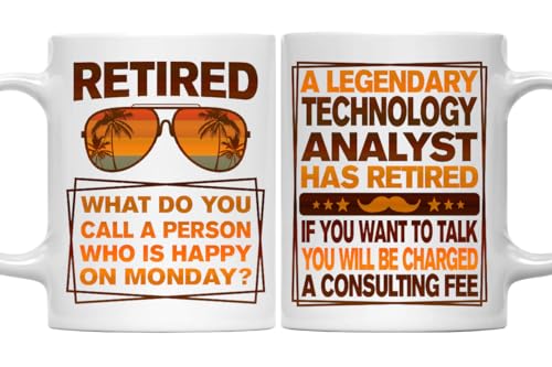 Retired Technology Analyst Coffee Mug, Legendary Technology Analyst Gift