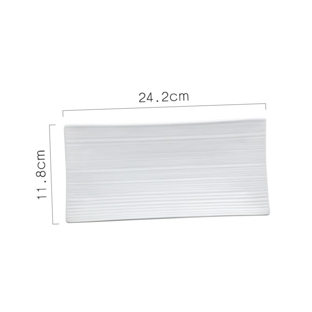 CONGARTENO Rectangular Ceramic Bread Loaf Pan Versatile Steak Sushi Plate for Western Dishes Striola Design for Daily Use and Parties Great present Option Random Color