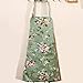 DDJYP Women Kitchen Apron-2 Pack, Cotton Canvas Flower Apron, Floral Pattern Apron with Pockets for Women Chef Apron(Green&Blue)
