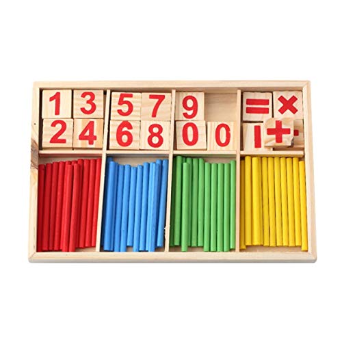 Manipulativos matemáticos 1PC Inteligência Ótimos brinquedos Montessori Matemática Madeira Material