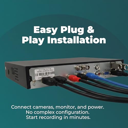 Image of Trueview 4 Channel CCTV DVR | Supports Up to 5MP Cameras | H.265 5-in-1 Digital Video Recorder | Full HD HDMI & VGA Output | Remote Viewing on Android, iOS & PC | Supports Up to 6TB Storage