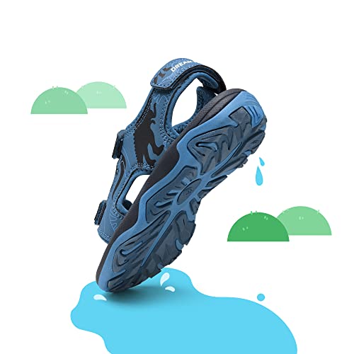 Image of DREAM PAIRS Boys Girls Summer Sandals | Outdoor Athletic Kids Sport Water Shoes Anti-slip Toddler Lightweight Comfortable Cute Cartoon Quick-drying
