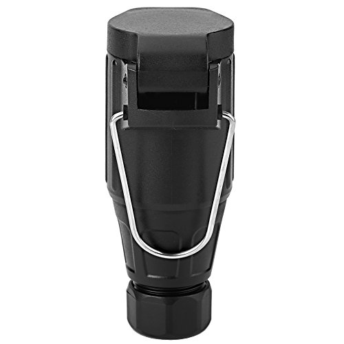 AUNMAS Conector de Enchufe Adaptador de Remolque de 13 Pines, Plástico con Pasadores de Cobre para Remolque Seguro y Luces de Caravana, Ideal para Reemplazo de Barra de y Fácil Instalación