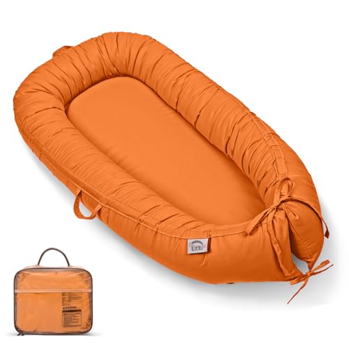 Image of EAQ Baby Lounger, Infant Lounger for Newborn,Portable Baby Nest Cover Breathable & Soft, Newborn Essentials