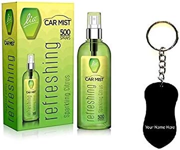 Lia Sparkling Citrus Fragrance, Car Mist Freshener 100 ml (Free Key-Chain)