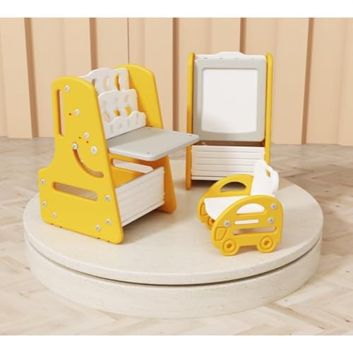 「FLYKING」お絵描きボード キッズデスク イーゼル付きお絵描きボード 多機能ライティングボード キッズデスク イーゼル付き 大きい 多機能テーブルチェア 絵本棚 知育デスク 収納付き おしゃれ 軽量 コンパクト 絵本ラック 大きい 多機能テーブルチェ