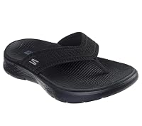Skechers Women's Flip-Flop, Black/Black, 6