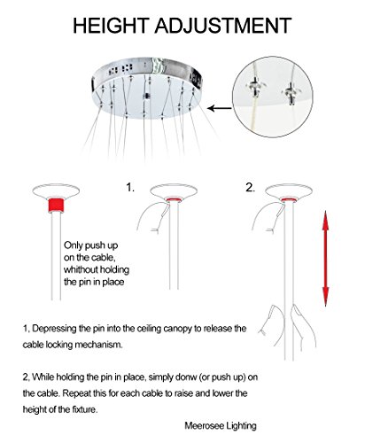 Crystal Chandeliers Modern LED Ceiling Lights Fixtures Pendant Lighting Dining Room Chandelier Contemporary Adjustable Stainless Steel Cable 4 Rings DIY Design D31.5+23.6"+15.7"+7.8"
