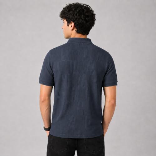 Image of TOPLOT Men's Polo T Shirt | Half Sleeve Design | Comfortable Fit Wear | Stylish Casual Look | Breathable Feel |Modern Style | Easy Movement | Casual & Everyday Wear (5280)