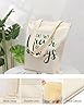 XIARON Flat Tape Handle Tote Bag You Will Forever Be My Always Inspirational Quotes 340g/m² thick fabric Replaces school bag L Green #2