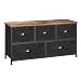 Produktbild SONGMICS Kommode, Schrank mit 5 Schubladen, Aufbewahrungsschrank, Industrie-Design, Metallrahmen, vintagebraun-schwarz LVT25H