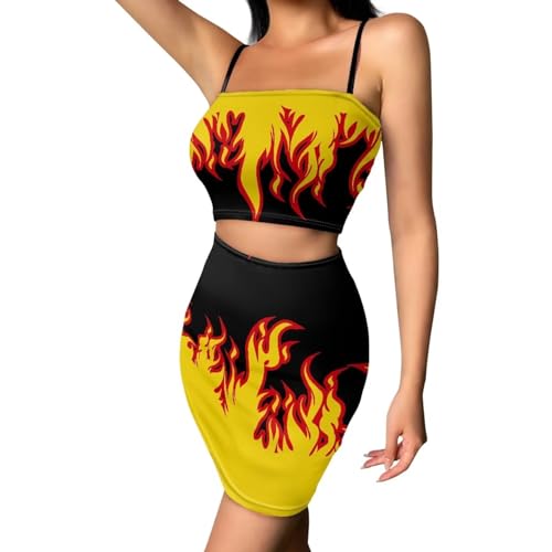 Women's Ruched Cami Crop Top Bodycon Skirt 2 Piece Outfits Dress Sexy Mini Club Dress Slim Fit