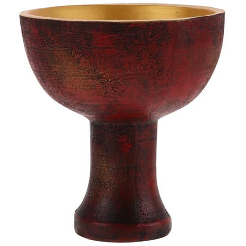 Kichvoe Copa del Santo Grial Copa De Comunión Cáliz Vintage De Vino Sagrada para Beber Vasos De De Licor De Vino De Iglesia para Ritual De Altar s De, 14.5 * 13 * 13cm