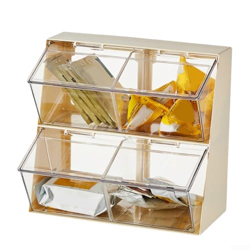Organizador bolsas té plástico para cocina pequeña y ordenada 5