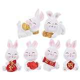 Mini ornement de lapin - le design est concis et à la mode, la couleur est diversifiée et , les détails sont exquis et réalistes, jouets de lapin.