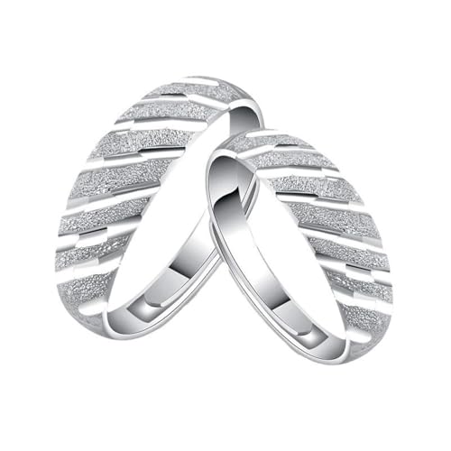 Alliance Argent 925 Couple Réglable : bague mariage pluie de météores