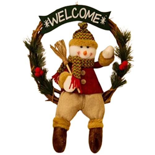 Couronne de Noël pour porte d'entrée et décoration d'Halloween faite main