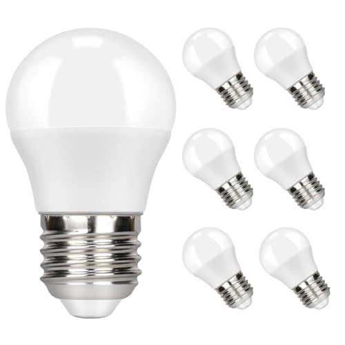 GBLY LED Lampe E27 Glühbirne: 6 Stück G45 LED Glühlampe Warmweiss 3000K Bulbs 5W (Ersetzt 50 Watt) Glühlampen Warmweiß Golf LED Lampe für Hotel Café Haus Bar, Energiesparlampe, Nicht-Dimmbar