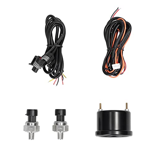 Manomètre de pression d'air LED 220Psi HUIOP avec double capteur de suspension 1/8 NPT - 5