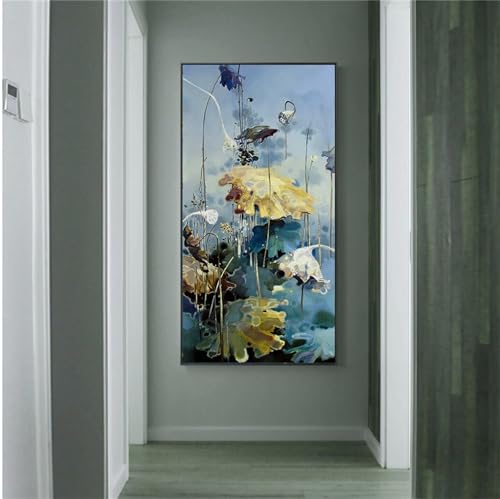 Kit Complet Diamond Painting Lotus 5D DIY - Peinture Diamant Strass pour Artisanat Adulte 50x150