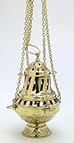 Dimensione: Altezza 24 cm Turibolo, Altezza 24 cm, Ottone, Oro