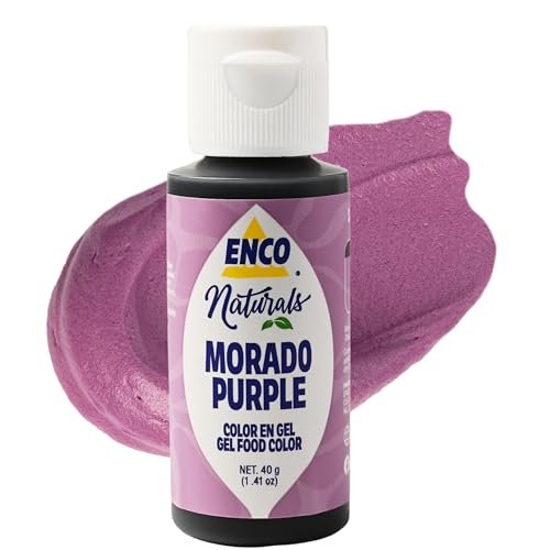 ENCO Natural Food Coloring Gel Purple (1.41 oz) – No Artificial Dyes, Vibrant Colors for Icing, Buttercream & Fondant – SQF, FDA Certified – Kosher & Vegan Colors – Baking & Cake Decorating