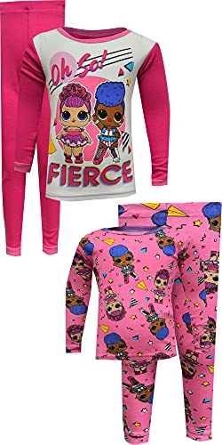 Girls LOL Surprise Oh So Fierce 4 Piece Cotton Pajama Set