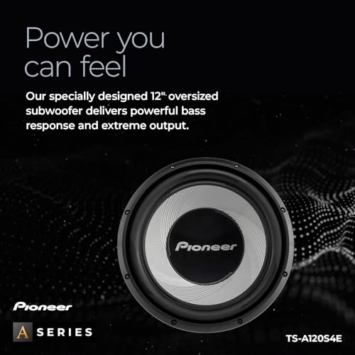 Image of PIONEER A-Series TS-A120S4E 12 inch Subwoofer 1400W Max | Sealed or Ported Enclosure Compatible, Strong Bass