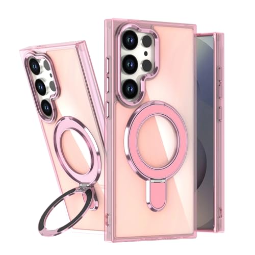 Coque Samsung S23 magnétique rotative évite les chutes rose